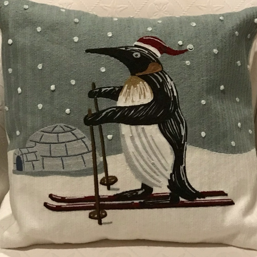 Skiing Penguin Pillows